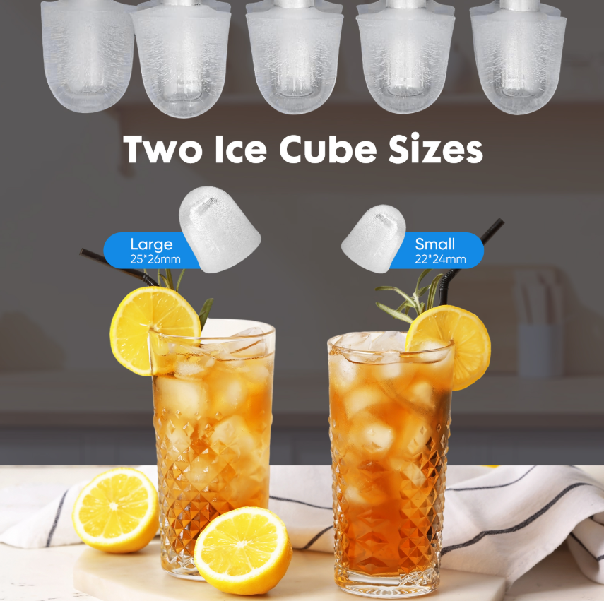 Máquina de Hacer Hielo Portátil para Encimeras