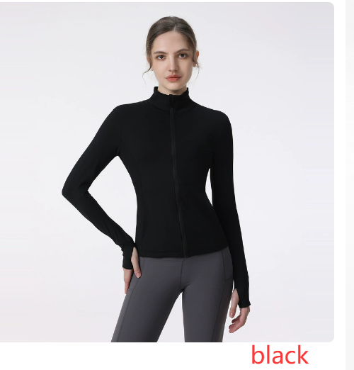 Chaqueta Deportiva con Cremallera y Manga Larga para Yoga y Correr para Mujeres