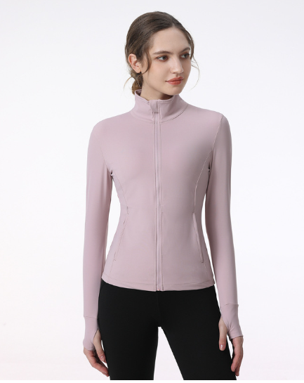 Chaqueta Deportiva con Cremallera y Manga Larga para Yoga y Correr para Mujeres