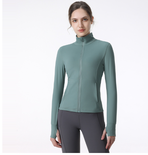 Chaqueta Deportiva con Cremallera y Manga Larga para Yoga y Correr para Mujeres