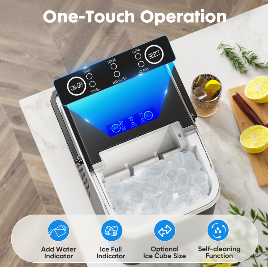 Máquina de Hacer Hielo Portátil para Encimeras