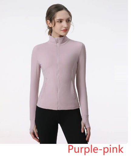 Chaqueta Deportiva con Cremallera y Manga Larga para Yoga y Correr para Mujeres