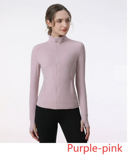 Chaqueta Deportiva con Cremallera y Manga Larga para Yoga y Correr para Mujeres